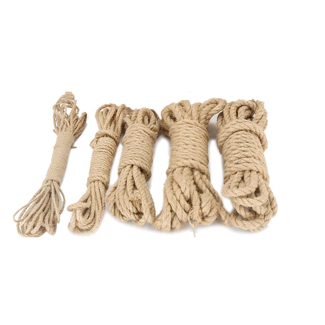 100% 10M Natural Thick Jute Hemp Rope Strong String Craft Twine