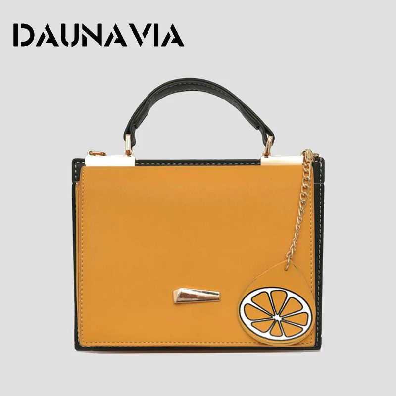 

DAUNAVIA New wild women bag Fashion handbag trend PU bag simple watermelon pendant handbag casual double shoulder Messenger bag