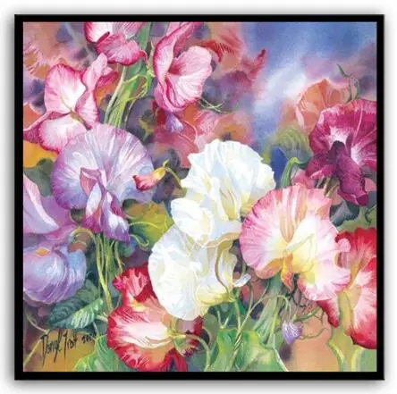 14/16/18/27/28 Needlework DIY DMC Cross stitch Set For full embroidery kit colorful iris flower print pattern cross-stitch 5th | Дом и сад