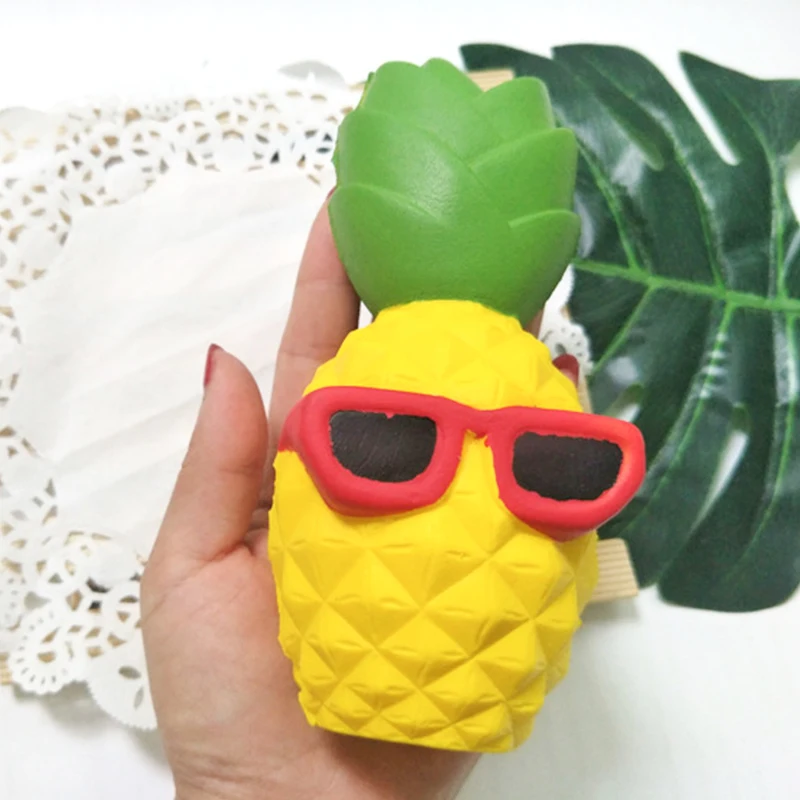 Снятие Стресса мягкие игрушки PU Jumbo забавные ананас сжимаемые игрушки медленно поднимающиеся мягкие антистресс игрушки подарок для детей взрослых и пожилых