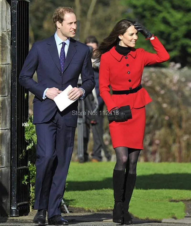 

Лидер продаж, Модный женский топ принцессы Kate Middleton с длинным рукавом и поясом и мини-юбка, роскошный комплект, W568