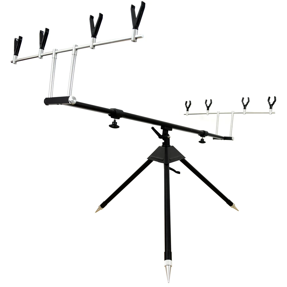 

Fishing Tool Fishing Bracket Rod Holder Telescopic Adjustable Sea Fishing Tripod Holder Stand Bracket for 4 Fishing Rod Pesca
