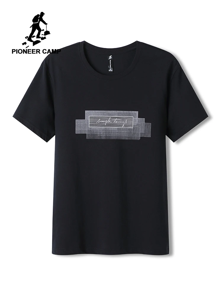 

Pioneer Camp 100% cotton Casual Mens T Shirts Top Quality Fashion Short Sleeve Men Tshirt Comfortable Printed Tops ADT908131