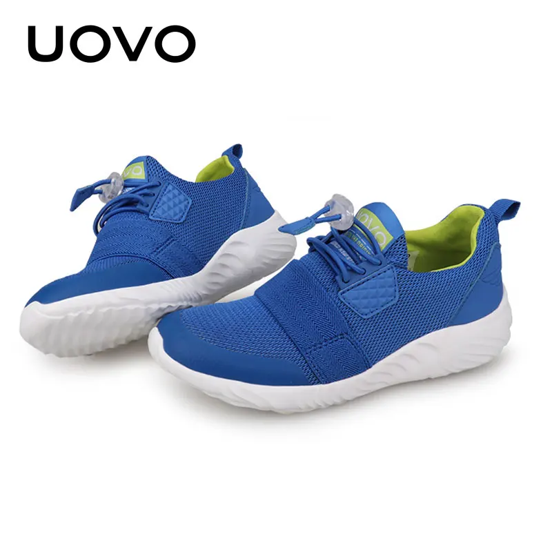 

Children Casual Mesh Shoes Uovo Brand Breathable Summer Autumn Sports Shoes Blue Red Students School Shoes Toe Covered Sneakers