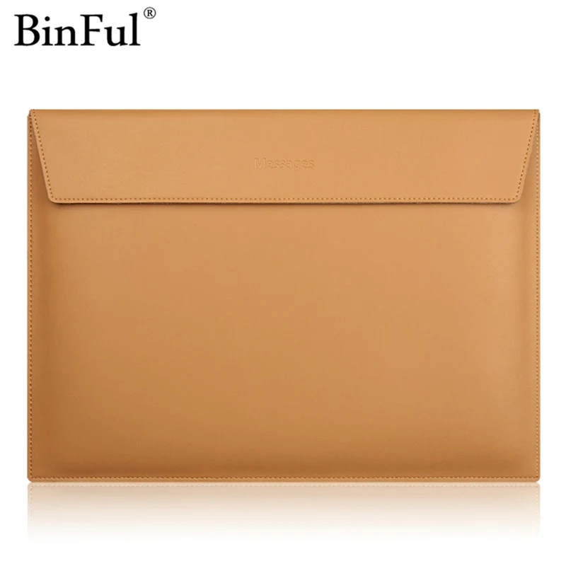 BinFul Новое поступление для ноутбука 11 12 13 15 дюймов для Macbook 12 из натуральной кожи сумка для ноутбука 13 Водонепроницаемый сумка Для женщин для