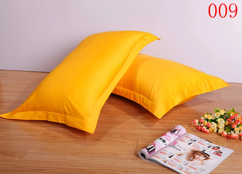 Home Hotel Bedroom Yellow Cotton Single Pillowcases 48x74cm Pillow Case Pillow Sack Pillow Cover