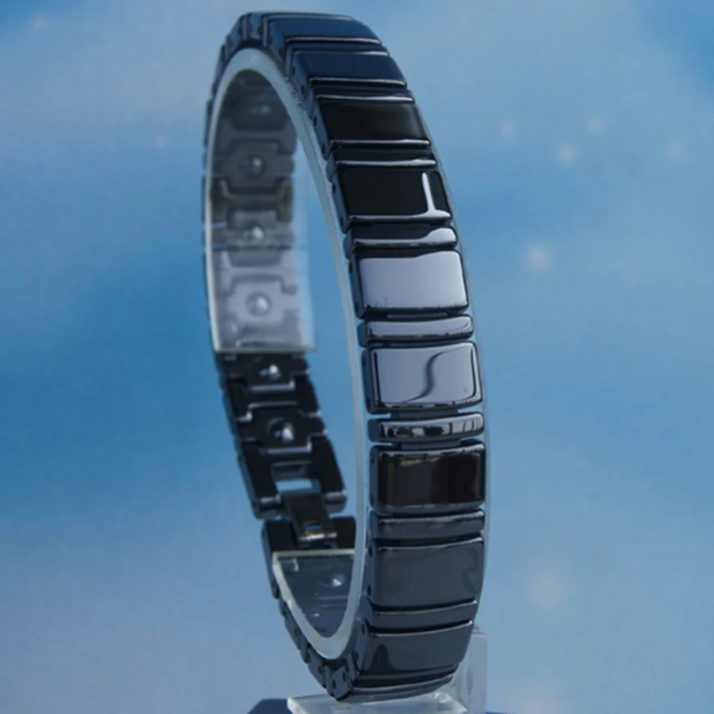 

black hi tech scratch proof magnetic ceramic braclet bangles
