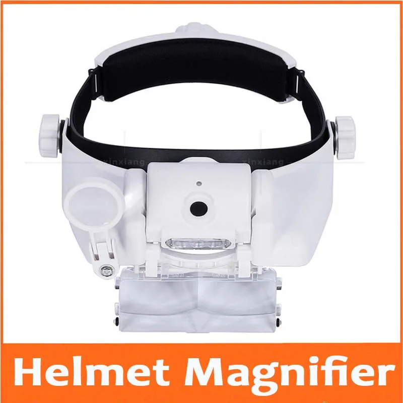 

1.5X 2X 2.5X 3X 5.5X 8X Rechargeable LED Illumination Headband Magnifying Glass Helmet Magnifier Surgical Phone Repair Tool