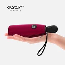 OLYCAT красочные мини-зонтик дождь Для женщин пять складной зонтик дети Anti UV Путешествия Зонтик Ветрозащитный карман ясно зонтик