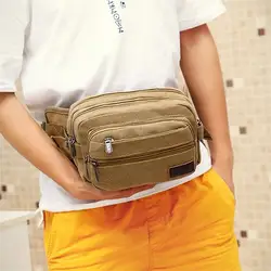 COOSKIN бренд горячая распродажа 2018 для мужчин карманы Повседневное Холст Карманы Сплошной цвет шить простой мода multi-function сумка