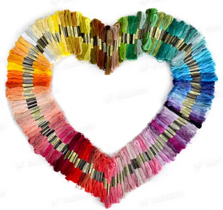 

hot selling The Unique Style 100 Cross Stitch Cotton Embroidery Thread Floss Sewing Skeins Craft Dofferent Colors Wjo