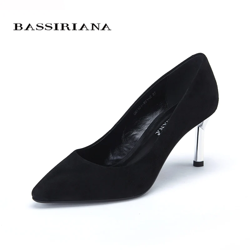 

Shoes 2017 New high heels pumps for woman Basic model Office&Career Pointed Toe Genuine leather 35-40 Free shipping BASSIRIANA