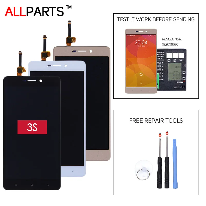 

100% Tested Original 5.0 inch 1920x1080 IPS Display For XIAOMI Redmi 3 3s LCD Touch Screen with Frame Digitizer Assembly