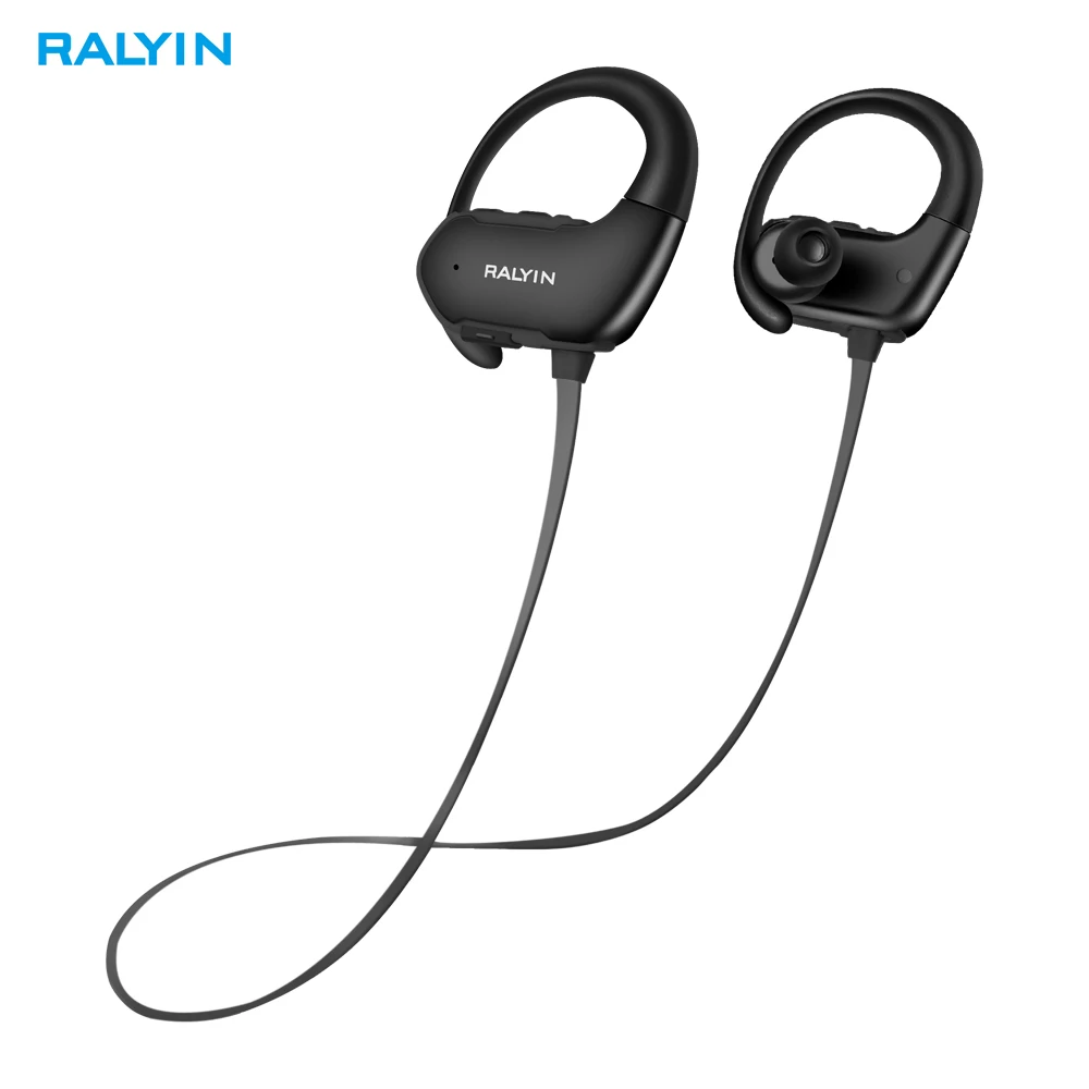 Ralyin, 8G, Mp3 плеер, IPX7, водонепроницаемые, беспроводные наушники, спортивные, bluetooth, 4,2, наушники, MP3 гарнитура, наушники с микрофоном для xiaomi - Цвет: Black