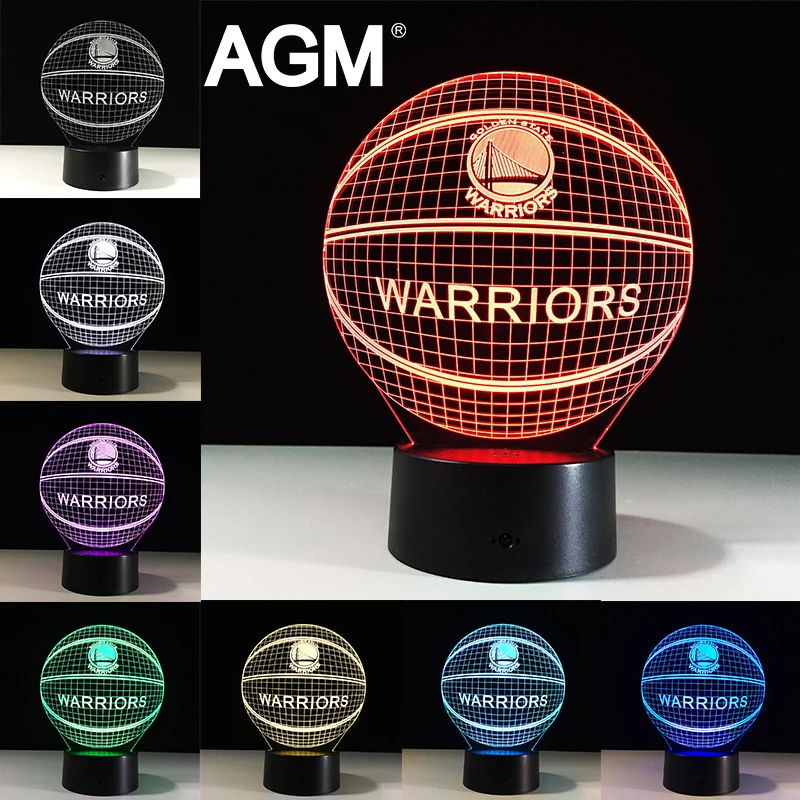 BULLS CHICAGO BASKETBALL 3D Acrylic LED 7 Colour Night Light Touch Table Lamp