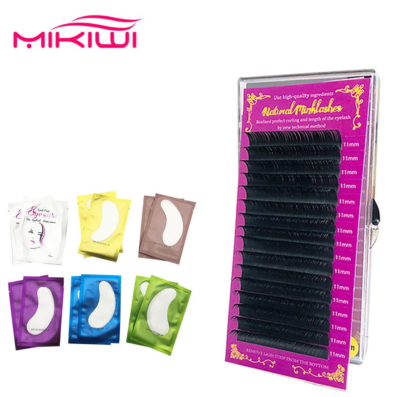 

MIKIWI under eye padsFaux mink individual eyelash lashes maquiagem cilios for professionals soft mink eyelash extension lashes