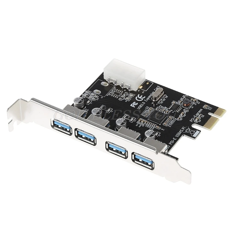 

4 Port PCI-E to USB 3.0 HUB PCI Express Expansion Card Adapter 5 Gbps Speed
