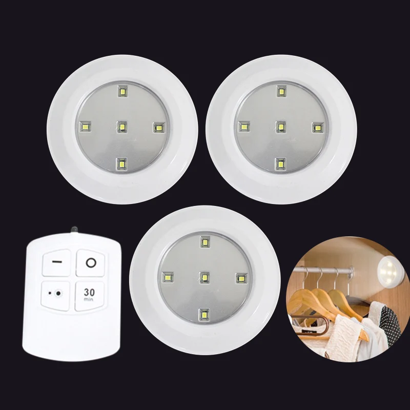 

Wireless Remote Control+Wall Ceiling LED Lights for Counter Cabinet Cupboard CLH@8
