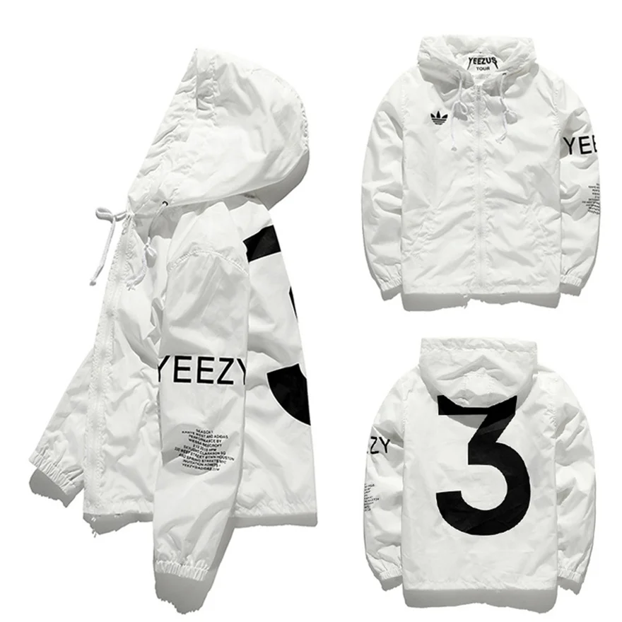 chaqueta hombres Virgil Yeezy rompevientos 3 gira Yeezus Kanye West falso Yeezy temporada Hip Hop Bape chaquetas Yeezus chaqueta|jacket xxxl|jacket childrenjacket discount -