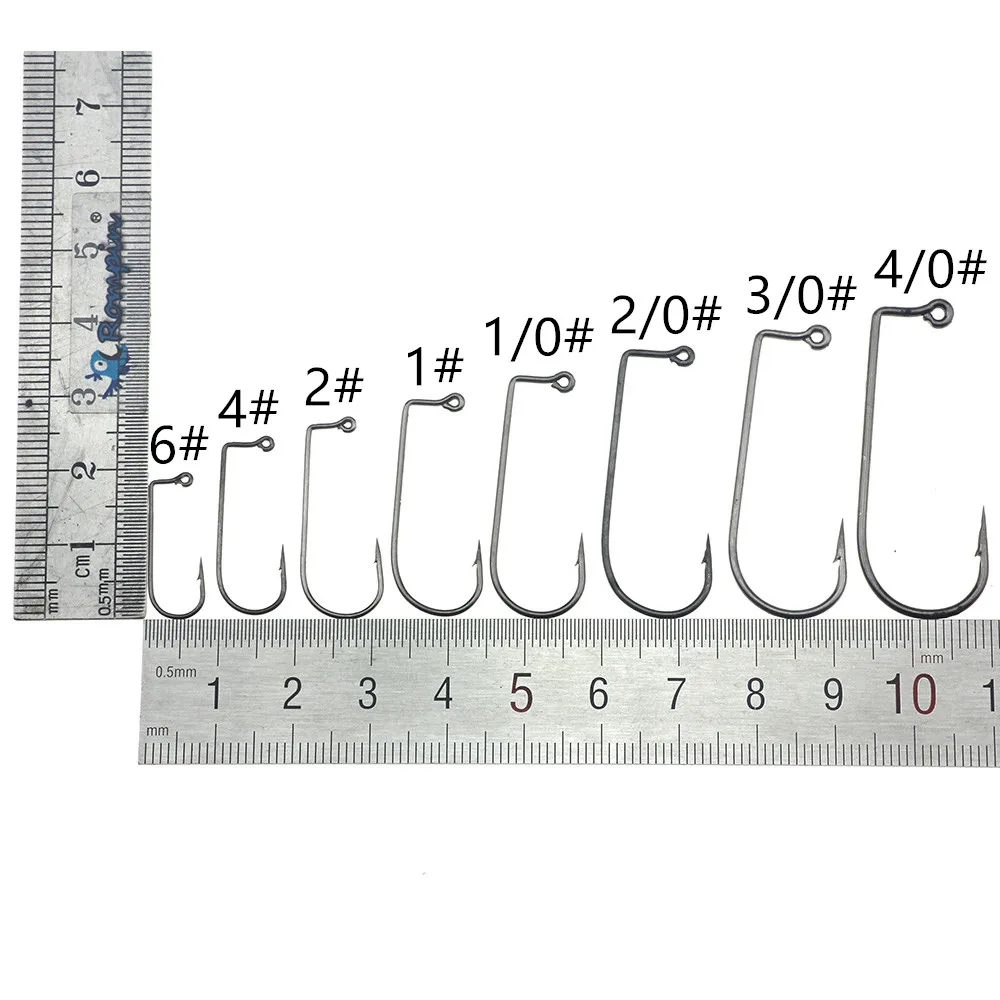 Rompin 50 шт. Aberdeen Jighead рыболовный крючок никель 90 градусов изгиб джиг Крючки одиночные рыболовные крючки для резиновой джиг бас джиг