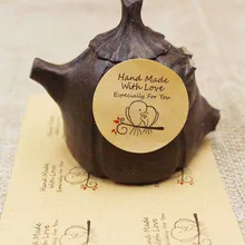 3 см 100 круглая форма для торта прекрасный крафт/Белый ручной работы с любовь клейкие наклейки декоративная этикетка для упаковки подарка на заказ доступны