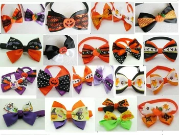 

(200pc/lot) Halloween holiday Pet Dog Puppy Bow Ties Cute Neckties Cat RibbonTies Accessories Grooming Supplies Y602