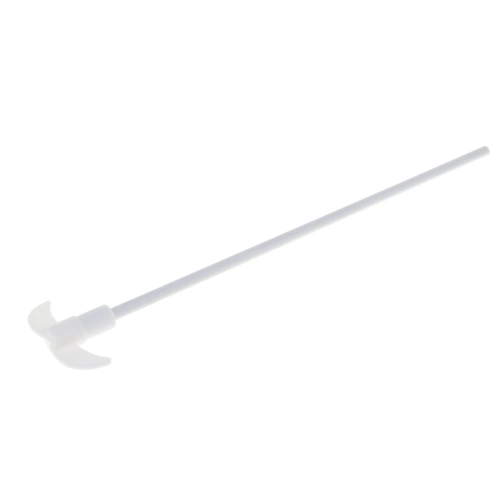 PTFE Coated Stainless Steel Electric Overhead Stirrer Mixer Shaft (7 mm Dia.) Stirring Rod Lab Utensils L 300 mm Leaf Dia 68 mm