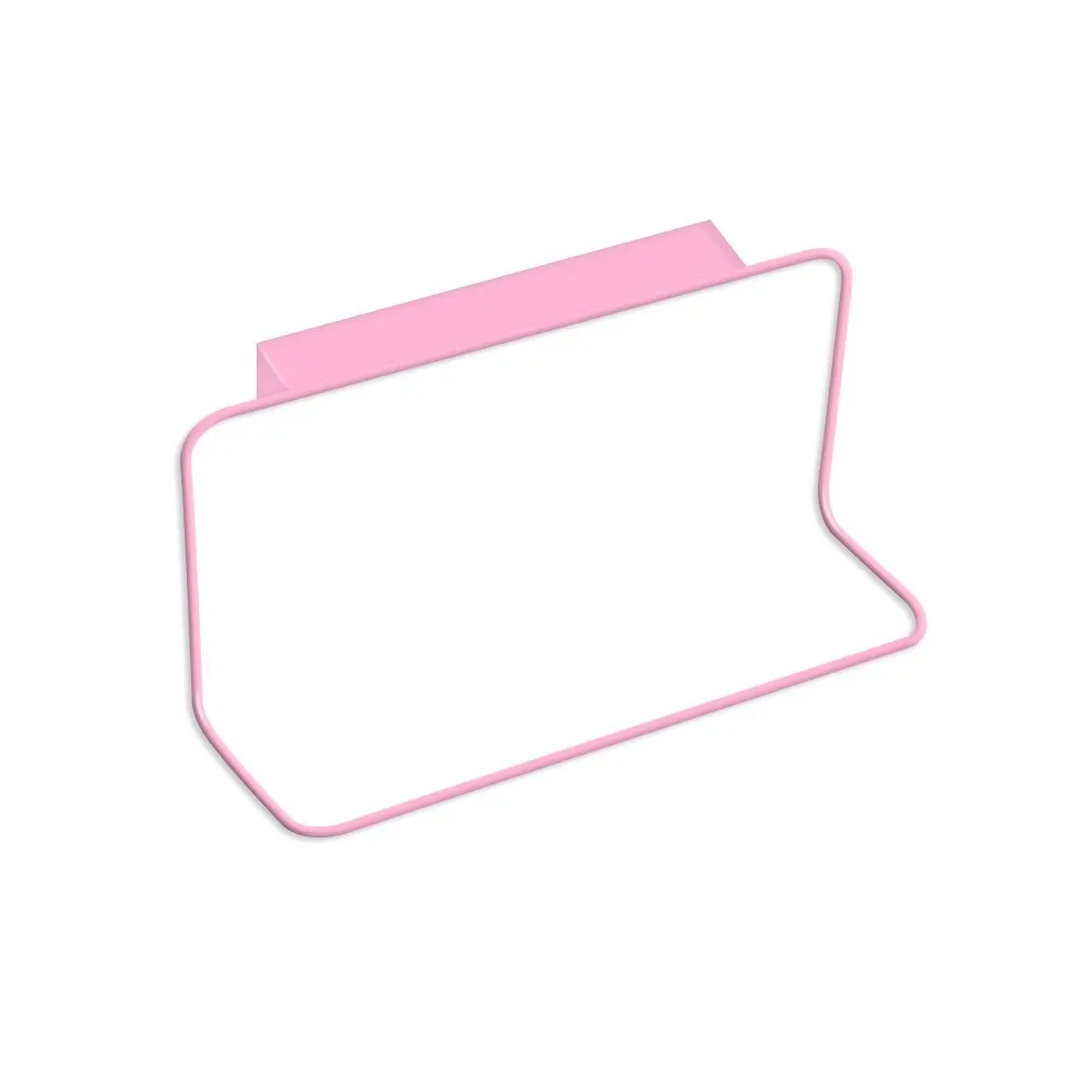 PINK Кухонный органайзер, вешалка для полотенец, подвесной держатель для шкафа, дверная вешалка, держатель для полотенец, держатель для хранения для ванной комнаты - Цвет: PINK