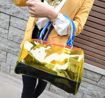 

2018 new women's bag bran New Summer Edition, jelly bag, transparent crystal bag, handbag.