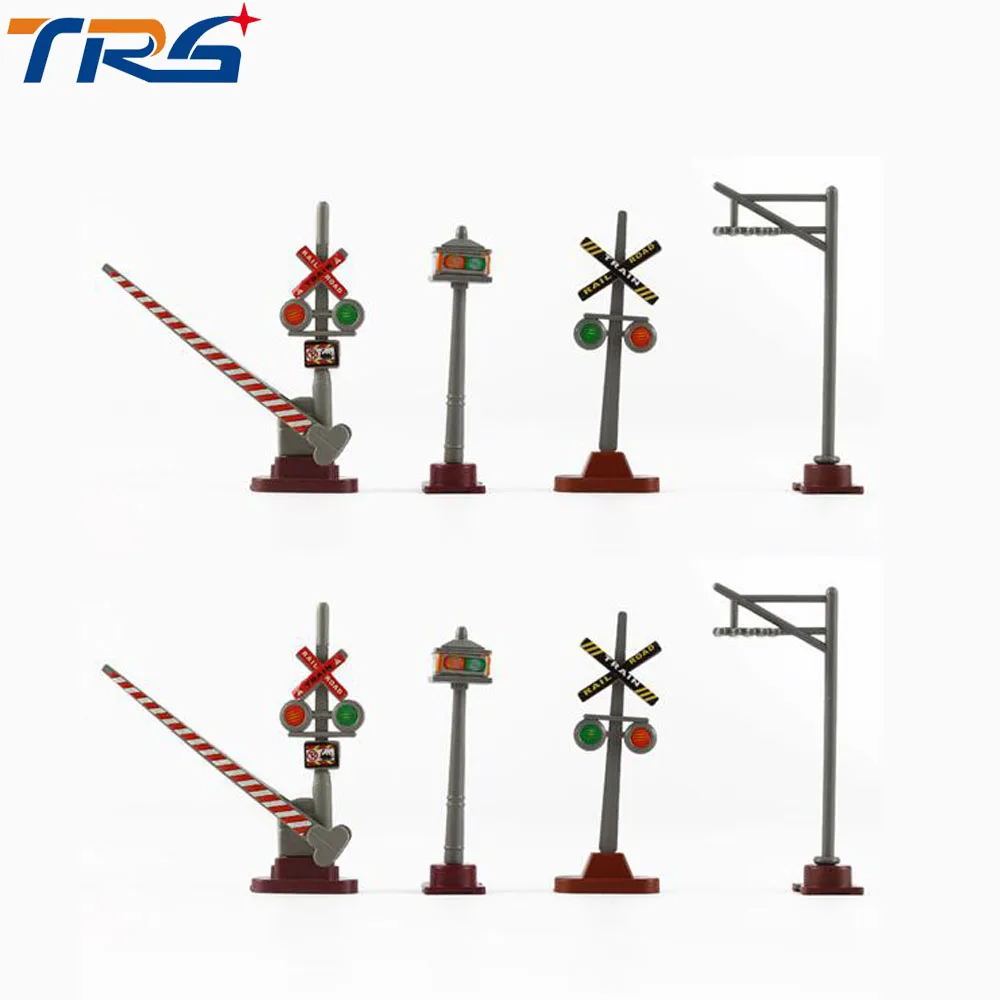

8pcs model train traffic signs General train accessories scene game building kits