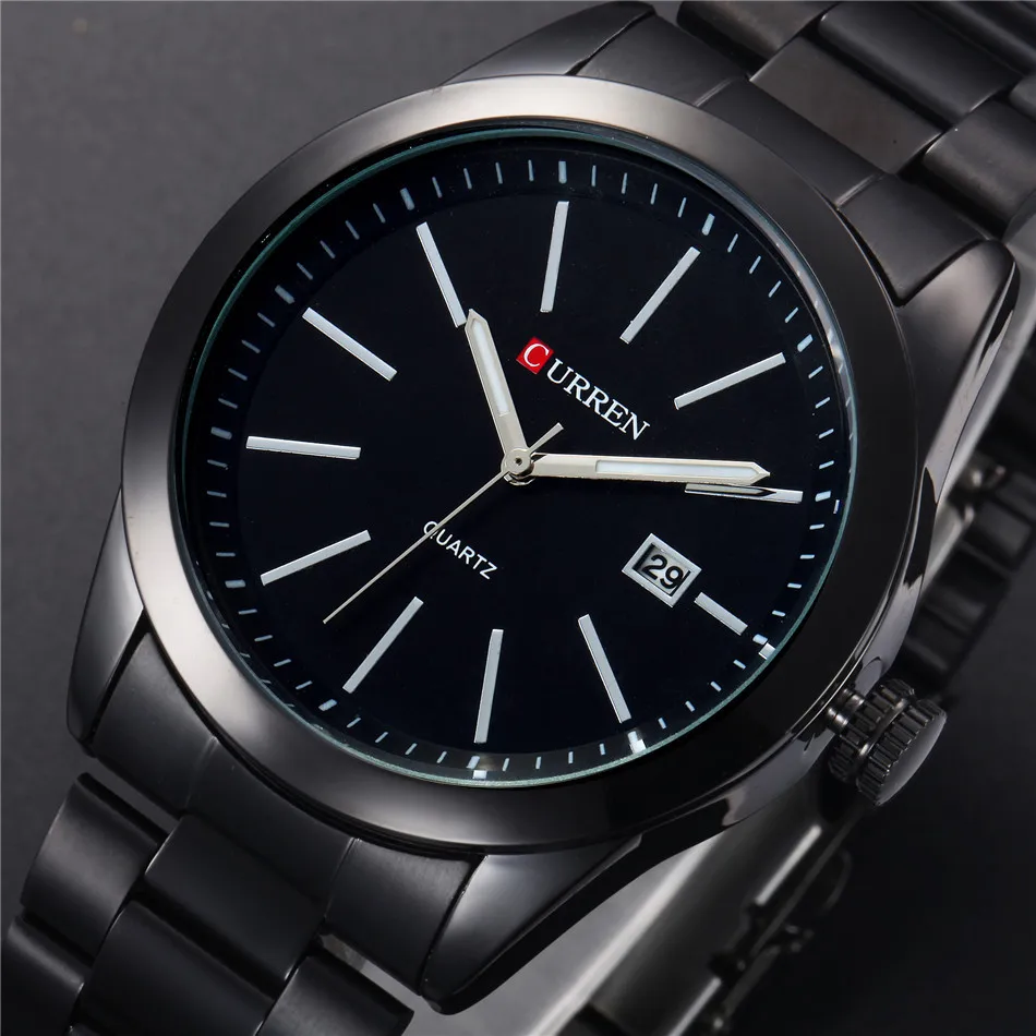 Koop Relogios masculinos CURREN Luxe Merk Volledige Rvs Analoge Display Datum mannen Quartz Horloge Business Horloge Mannen Horloge