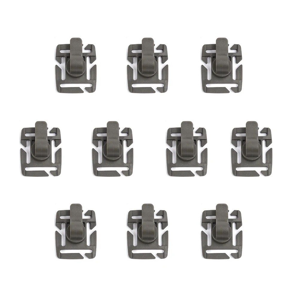 

10 Pieces Tactical Gear Strap Clip for Molle Backpack Webbing Attachments D Ring Hook Tactical Vest Belt