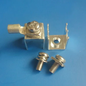 

Large current pressure riveting terminal Square cushion screw M5 Wiring nose PCB welding terminal Fixed seat PCB-40
