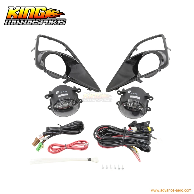 

Fit For 2012-2015 Scion Fr-S FRS Fog Lights Glossy Black Clear Wiring Kit Included USA Domestic Free Shipping