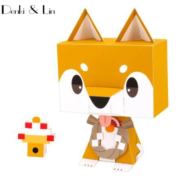 DIY Paper Model Little Cute Shiba Inu Dog Assemble Hand Work Puzzle Game Adult Children 3D DIY Paper Model Little Cute Shiba Inu Dog Assemble Hand Work Puzzle Game Adult Children 3D