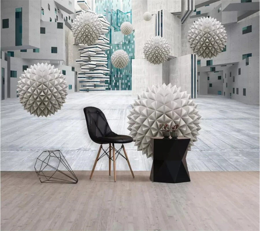 

beibehang papel de parede Custom wallpaper 3d photo mural stereo future space three-dimensional background ball wallpaper mural
