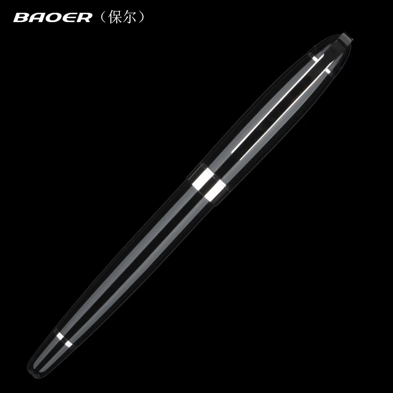 Новое поступление ручка baoer 517 с черным и серебристым стержнем 0 7 мм бесплатная