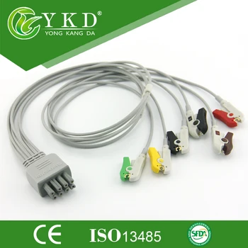 

Nihon Kohden Dual Pin to 6 Lead ECG Leadwires (Grabber) - BR-906PA - NLNK4261