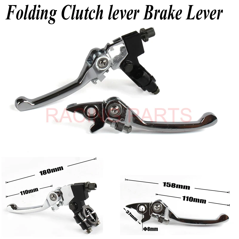 

Universal Aluminum Alloy Folding Clutch lever Brake Lever Fit To CRF KLX Pit Pro Xmotos KAYO Pit Dirt Bike Parts free shipping