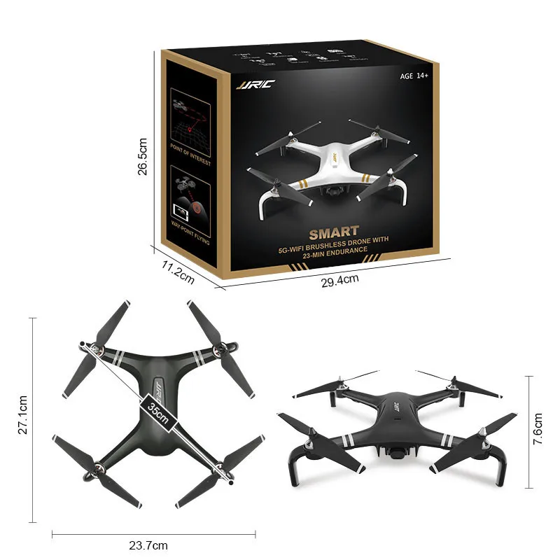 Квадрокоптер JJRC X7 с двойным GPS Wi Fi 1080P HD FPV бесщеточный RC RTF Gimbal 23 минуты полета