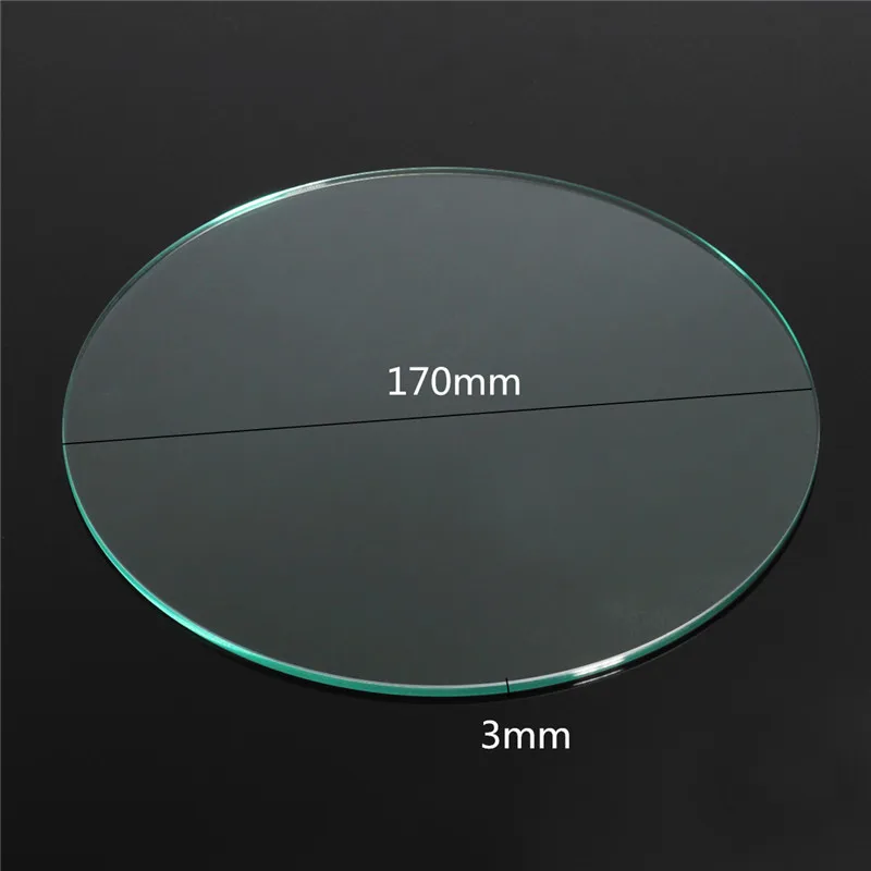  NEW 3D Printer Borosilicate Glass Build Plate 170x3mm For Heated Bed Prusa / Mendel 3d printer kit Parts Accessories 