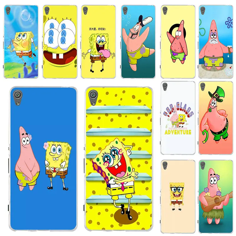 

Soft TPU Mobile Phone Case for Sony Xperia M5 E3 E5 M2 M4 T3 X XA XA1 XZ Premium Z Z1 Z2 Z3 Z4 Z5 Compact SpongeBob Patrick Star
