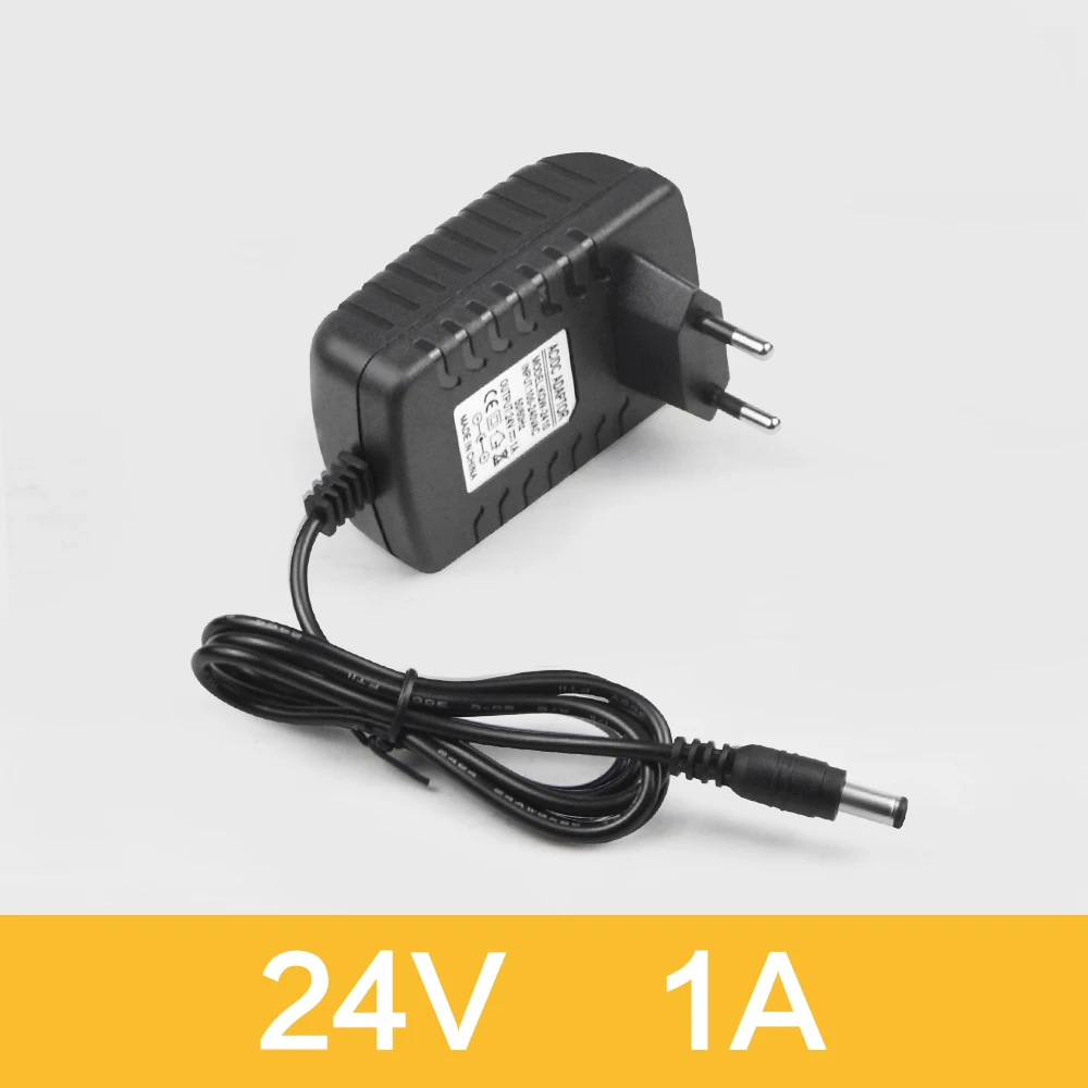 Универсальный импульсный источник Питание светодиодный драйвер AC100-240V переменного тока в постоянный 5V 12V 24V 1A 2A 3A 5A конвертер Мощность адаптер Зарядное устройство 5,5 мм x 2,1 м - Цвет: 24V 1A