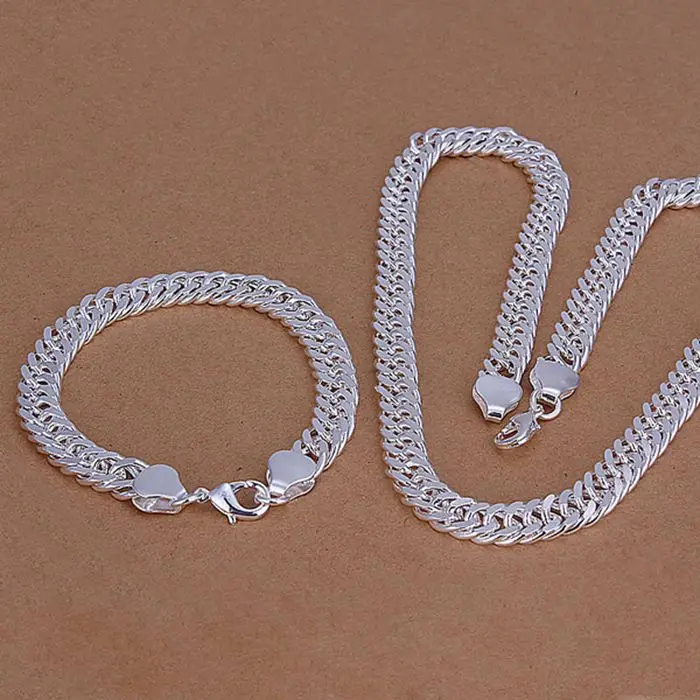 Sets 925 silver jewelry sets925 silver fashion jewlery curb chain