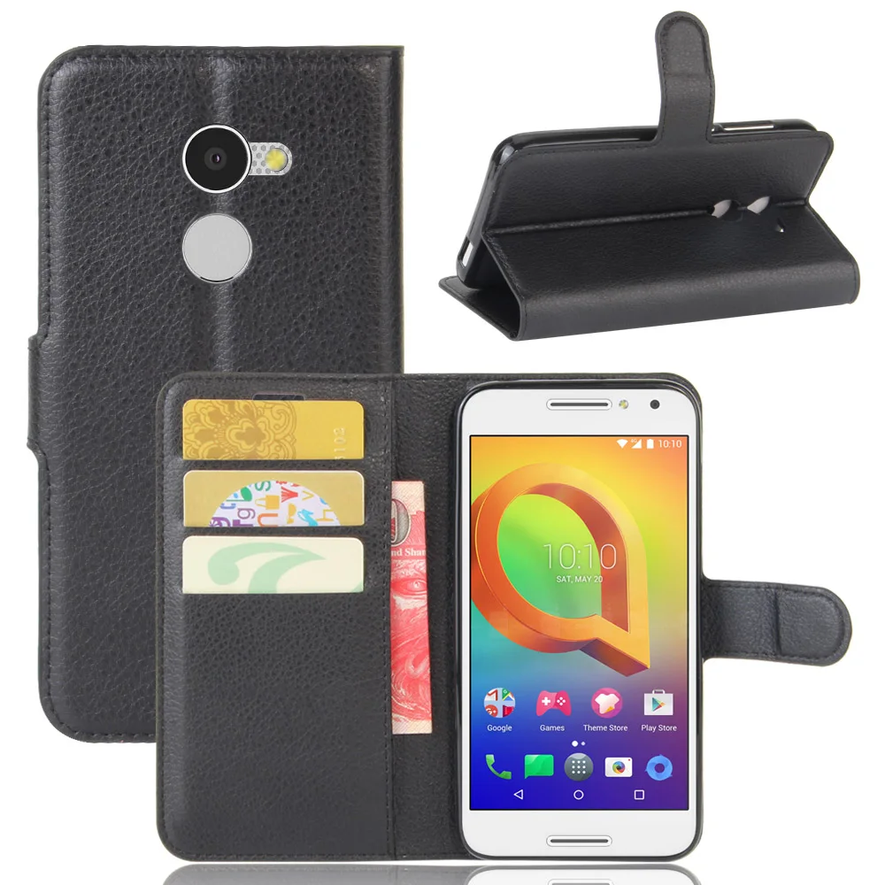 book style wallet leather Case for ALCATEL A3 5.0 INCH A5