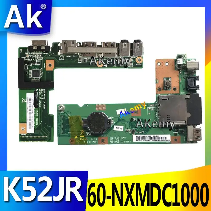 AK OriginFor Asus K52 K52J K52JR K52JC K52DR X52F K52F X52J DC Power Jack аудио Плата 60-NXMDC1000 100% протестированная