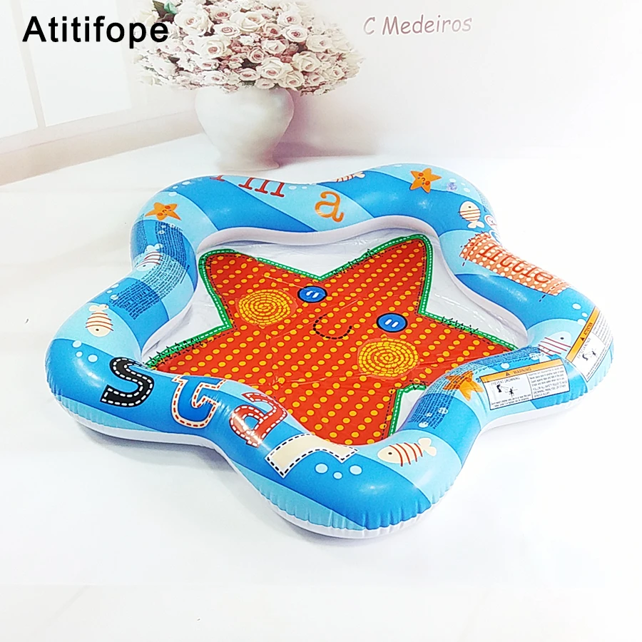 Cute interesting starfish shaped Top-ring Inflatable Support Plastic Bright colors Children's inflatable pool Paddling pool