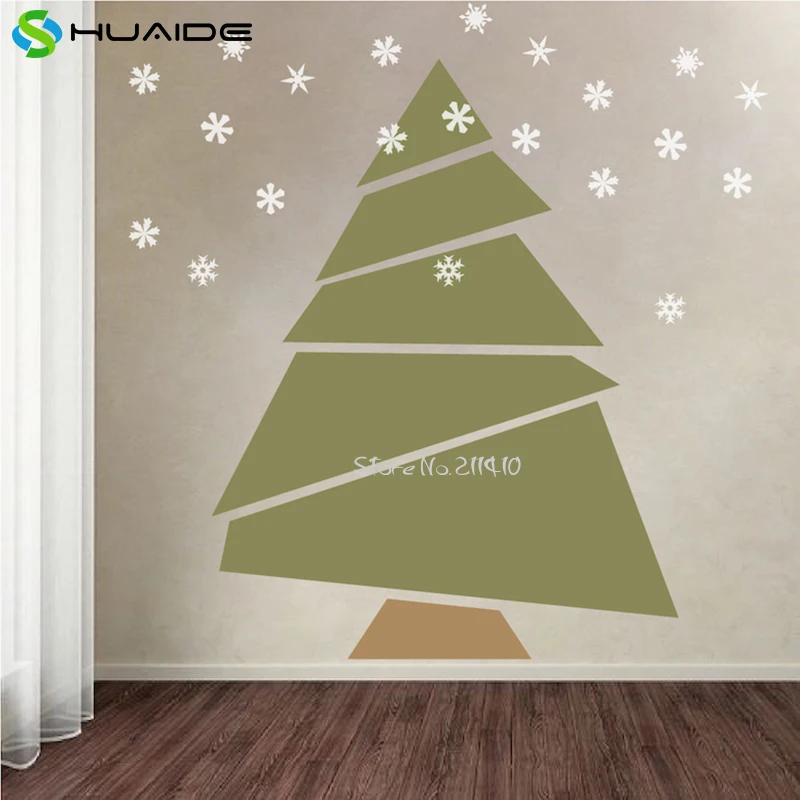 Merry Christmas Tree Wall Sticker Home Decor Living Room Creative