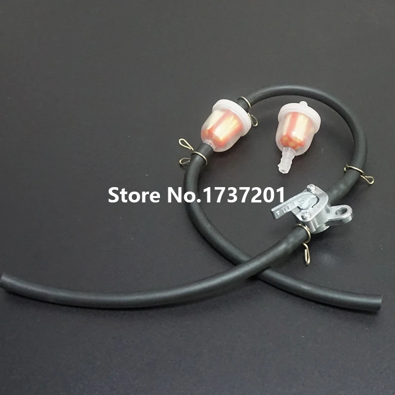 Linea Universale Del Tubo Del Tubo Della Benzina Di Benzina Del Filtro Dal Gas Del Motociclo 6mm Con 4 Clip