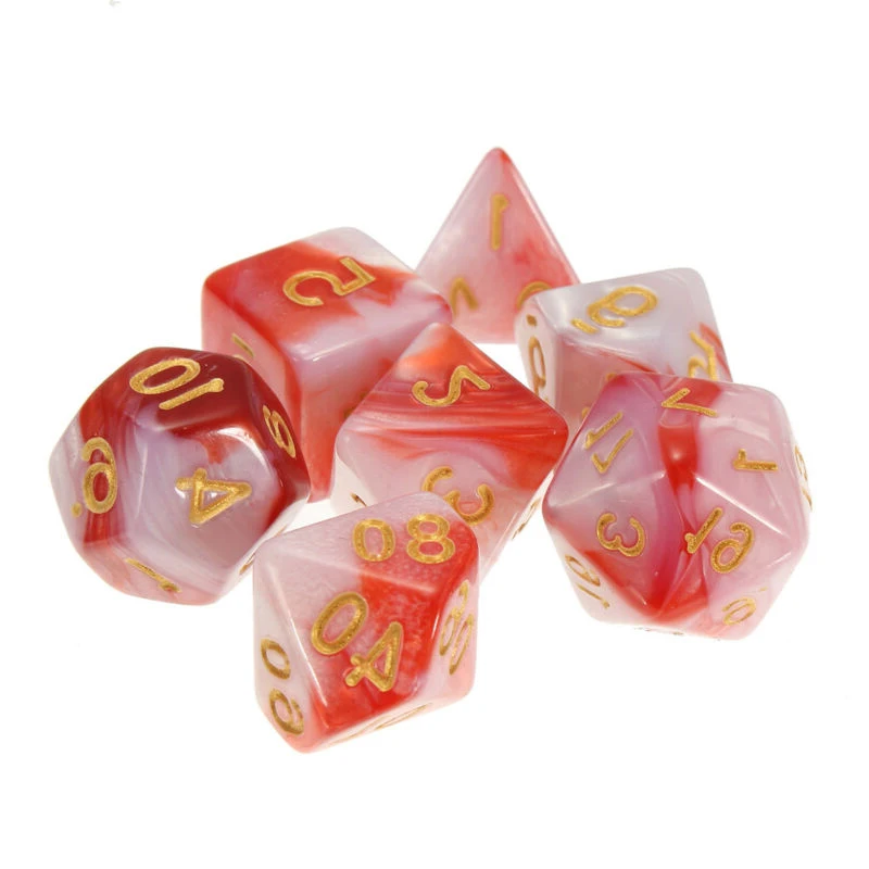

Toys Poker Rolling Dices Set 42pcs Opaque Wedding Parties Tabletop Games Tools Acrylic Accessories Useful Durable
